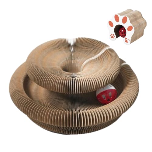 Katzenkratzer aus Pappe | Organ Karton Kratzbrett mit Spielzeugglocke, Indoor Cat Grinding Claw Scratching Board, Interaktiver Faltbarer Katzenkratzer Katzenkratzer aus Pappe | Organ Karton Kratzbrett mit Spielzeugglocke, Indoor Cat Grinding Claw Scratching Board, Interaktiver Faltbarer Katzenkratzer von Ghjkldha