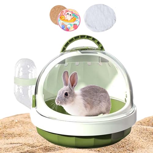 Kleiner Hamsterkäfig | Kleintier-Tragetasche, Hamster-Tragekäfig für Reisen im Freien, Hasenträger mit Abnehmbarer Wasserflasche von Ghjkldha