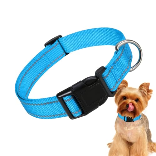 Ghjkldha Nylon-Hundehalsband, atmungsaktives Nylon-Hundehalsband, bequem, atmungsaktiv, bequem für große Katzen, kleine Hunde von Ghjkldha