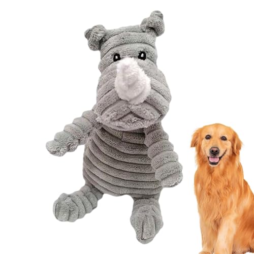 Ghjkldha Pet Dog Chew Toy, Rhino Dog Toys, Dog Squeak Toys, Dog Treat Toy, Squeaky Plush Dog Toy With Sound Producing Device, Unique Plush Toys, Aggressive Chewers For Small Dogs von Ghjkldha