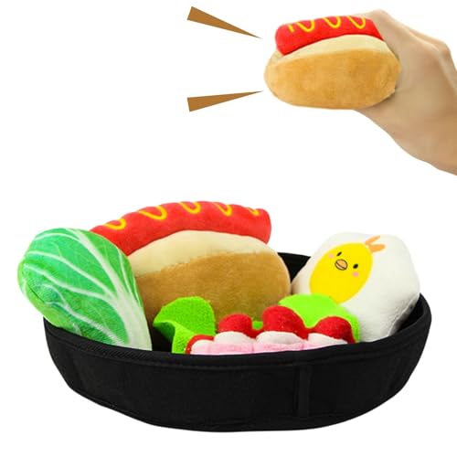 Ghjkldha Quietschendes Hundespielzeug | Futter Hundespielzeug | Interaktives Hundespielzeug | Vielseitiges Hamburger-Hundespielzeug für kleine, mittelgroße und große Hunde Ghjkldha Quietschendes Hundespielzeug | Futter Hundespielzeug | Interaktives Hundespielzeug | Vielseitiges Hamburger-Hundespielzeug für kleine, mittelgroße und große Hunde von Ghjkldha