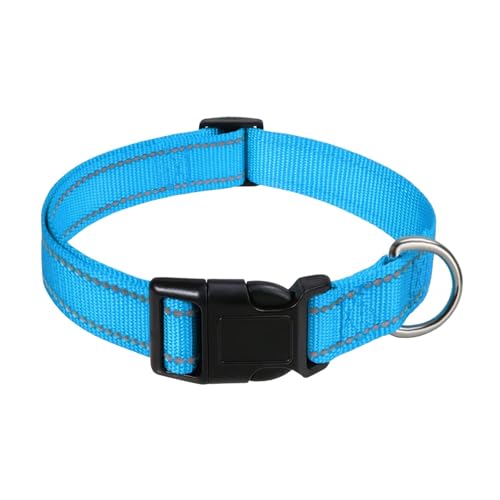 Ghjkldha Reflektierendes Halsband für Haustiere, atmungsaktives Nylon-Hundehalsband, bequem, atmungsaktiv, bequem für große Katzen, kleine Hunde von Ghjkldha