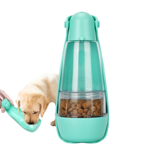 Ghjkldha Reise-Hundefutterbehälter, Haustier-Reise-Trinkflasche, inklusive Futterbehälter & Kotbeutelhalter, 5-in-1-Outdoor-Haustierzubehör, Welpen-Trink-Futterschale für Camping von Ghjkldha
