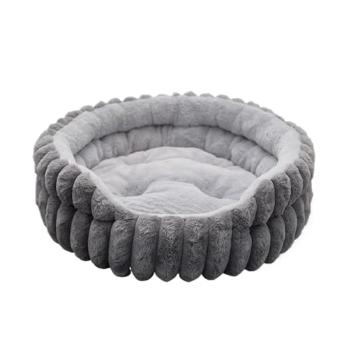 Ghjkldha Rundes Katzenbett, Sanftes Waschbares Haustierbett Für Katze Und Hund, Plüsch Möbelmatte Wohlfühl Haustierzubehör Für Kitten Zuhause Wohnzimmer Schlafzimmer von Ghjkldha