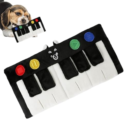 Ghjkldha Schnüffelmatte für Hunde, Klavier-Design, weiches Hundespielzeug, quietschend, Aktivitätsmatte, niedliches Welpenspielzeug, Plüsch, Schnüffelpad für Hunde von Ghjkldha
