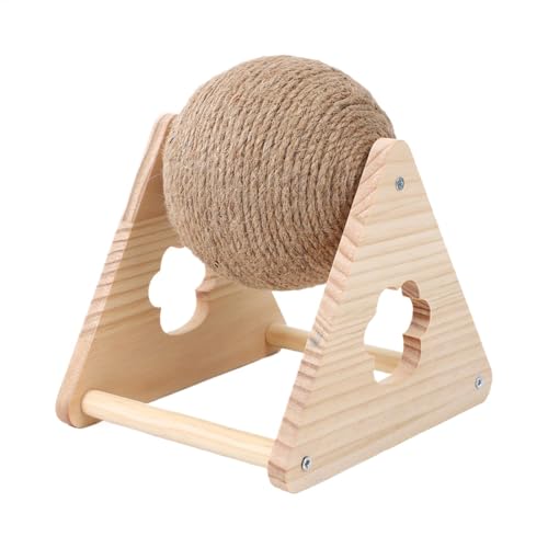 Ghjkldha Sisal Ball Cat Toy, Interactive Scratcher Rope Ball, Engaging Plaything, 6.69x7.87x7.48 inches, Indoor Exercise, Entertainment for Kittens, Puppies, and Small Pets von Ghjkldha