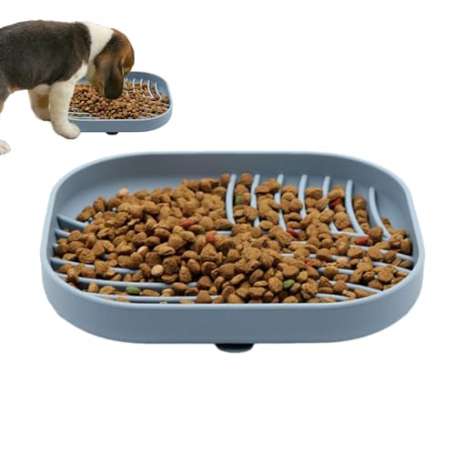 Ghjkldha Slow Feeder - Anti-Erstickungs-Leckmatte Hundefutterschalen | Silikon-Hundefutter Labyrinth-Schalen mit Saugnäpfen, spülmaschinenfest, langsamer Futterspender für kleine, mittelgroße und von Ghjkldha