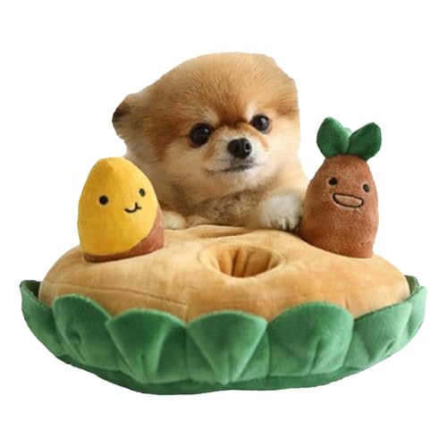 Ghjkldha Squeaky Dog Toys, Potato Patch Snuffle Puzzle 24x20cm, Interactive Plush Toy, Nose Work Enrichment Game, Multi-Piece Set for Small Medium Large Dogs Ghjkldha Squeaky Dog Toys, Potato Patch Snuffle Puzzle 24x20cm, Interactive Plush Toy, Nose Work Enrichment Game, Multi-Piece Set for Small Medium Large Dogs von Ghjkldha