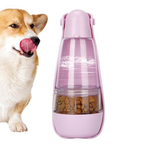 Ghjkldha Tragbare Hundewasserflasche | Wasserspender für Haustiere - 5 in 1 Outdoor Haustierzubehör mit Hundetrinkflasche, Lebensmittelaufbewahrungsbehälter und Kotbeutelhalter für Spaziergänge im von Ghjkldha