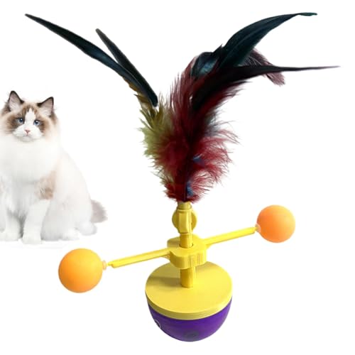 Ghjkldha Tumbling Cat Toy, Feather Ball Teaser, Rotating Activity Toy Cats, Interactive Exercise Fun, Stimulates Hunting Instincts, Indoor and Outdoor Play, Ideal for Pet Interaction Ghjkldha Tumbling Cat Toy, Feather Ball Teaser, Rotating Activity Toy Cats, Interactive Exercise Fun, Stimulates Hunting Instincts, Indoor and Outdoor Play, Ideal for Pet Interaction von Ghjkldha