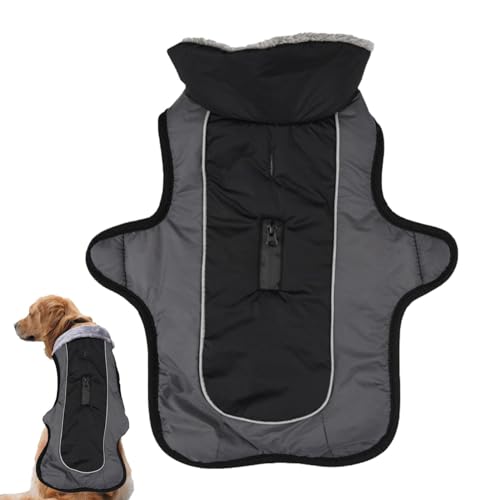 Ghjkldha Warme Hundejacke, warme Winterjacke, wasserdichte Winterjacke, warme Weste, Hundekleidung, Winterkleidung für große Hunde und Haustiere von Ghjkldha