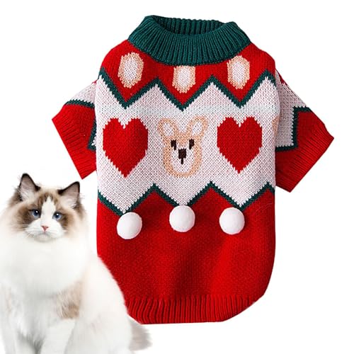 Ghjkldha Weihnachtspullover für Hunde, weich und atmungsaktiv, für kleine und mittelgroße Haustiere von Ghjkldha