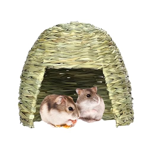 Grashaus für Kaninchen, Klappbeete, Meerschweinchenversteck, Kleintier-Spielversteck, Lebensraum-Dekor-Grashaus, Heubett, Spielhaus für Chinchillas, Hamster-Grashaus von Ghjkldha