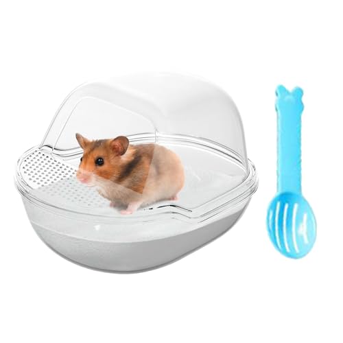 Hamster Sandbadbehälter, Hamster Sandbox | Transparenter Duschbad für Rennmäuse - Transparente kleine Tiersandbadbehälter Box, Hamster -Käfigzubehör mit Schaufel Hamster Sandbadbehälter, Hamster Sandbox | Transparenter Duschbad für Rennmäuse - Transparente kleine Tiersandbadbehälter Box, Hamster -Käfigzubehör mit Schaufel von Ghjkldha