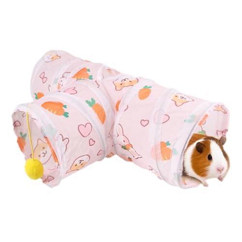 Hamstertunnel, interaktive Haustierröhren, faltbares und tragbares Design, inklusive hängendem Spielball, Rosa, ideal für Kaninchen, Frettchen, Kätzchen, Igel Hamstertunnel, interaktive Haustierröhren, faltbares und tragbares Design, inklusive hängendem Spielball, Rosa, ideal für Kaninchen, Frettchen, Kätzchen, Igel von Ghjkldha