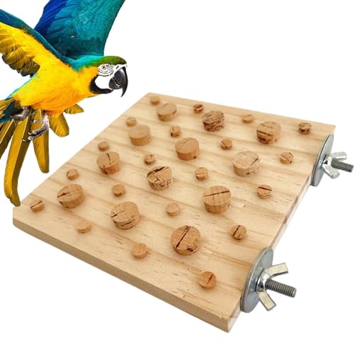 Holzständer Plattform, Rack Spielzeug Holzständer, Vogel Papagei Holz Ständer, Hamster Zubehör Holzständer, Rennmäuse Sprungbrett, Ast Sitzstangen Haustier Pedal, Spielzeug Holzständer Plattform von Ghjkldha