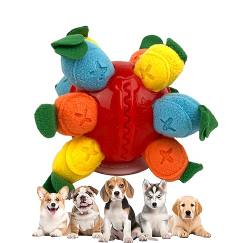 Hund Schnüffelball Spielzeug | Interaktives Karotten-Hunde-Puzzle-Spielzeug | Anreicherung Hunde-Kauspielzeug mit Geräuschen, tragbare natürliche Futtersuche Futtertraining Feeders, für Langeweile, von Ghjkldha