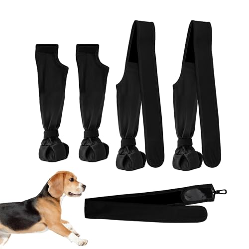 Hundestiefel-Leggings | wasserdichte Welpenstiefel | Weiche Pfotenschutz für Hunde, Hunde Outdoor-Schuhe, Haustier-Kleidung Booties, rutschfeste Hundestiefel, verstellbare Hundepfotenschutz, von Ghjkldha