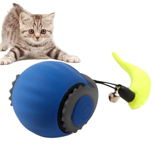Interaktives Katzenball-Spielzeug – Intelligenter Sensor, elektrisches Spielzeug, um Kätzchen-Langeweile zu reduzieren, verstellbarer, schnell rollender Ball für Teppich, Schlafzimmer und Park von Ghjkldha