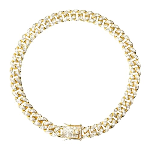 Katzenhalsband mit Strasssteinen, glitzerndes Katzenhalsband, glitzerndes Katzenhalsband, glitzerndes Katzenhalsband, glänzendes Haustierhalsband, glänzende Katzen-Halskette, ausgefallener von Ghjkldha