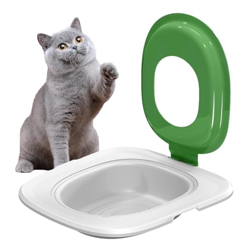 Katzentrainer | Katzentraining-Toilettensitz | Katzentöpfchentrainingstablett | Hygienische wiederverwendbare Toilettentrainingssysteme lehren Katze die Verwendung der Toilette für die meisten Katzentrainer | Katzentraining-Toilettensitz | Katzentöpfchentrainingstablett | Hygienische wiederverwendbare Toilettentrainingssysteme lehren Katze die Verwendung der Toilette für die meisten von Ghjkldha