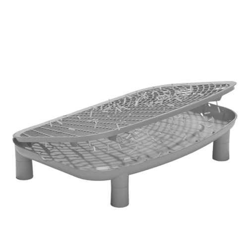 Katzentreppe für Katzentoilette | Erhöhter Katzentoilettenfänger, doppellagig, Kätzchen-Pedal, Aufbewahrung, Trapper, Katzentoiletten-Kollektion für Zuhause, Balkon, Arbeitszimmer, Schlafzimmer von Ghjkldha
