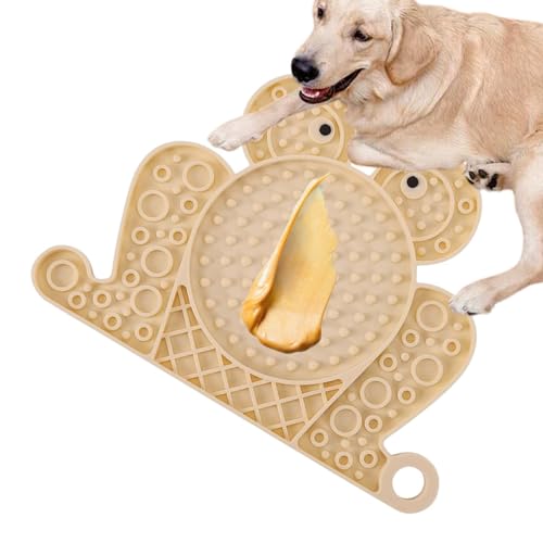 Pet Licking Mat Dogs, Silicone Frog-Shaped Slow Feeder Bowl with Suction Cups, Non-Slip Sensory Lick Tray, Fun Interactive Pet Feeding for Indoor, 20x14.5cm von Ghjkldha