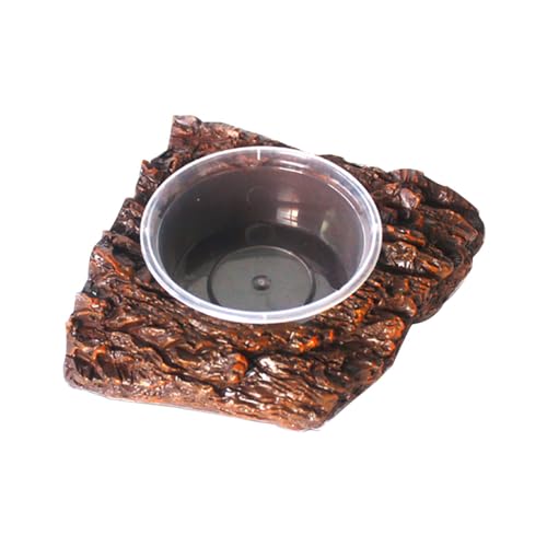 Rampe Wasserbogen, Harz Terrarium Schalen Reptilien Wasserschale Frosch Wasserschale Felsen Design Reptilienschale Bartagame Schildkröte Schildkröte Schale mit integrierter Rampe Bartagamenschale mit von Ghjkldha