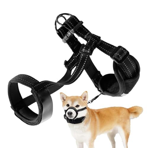 Reflektierender Hundemaulkorb | Hundemaulkorb mit reflektierenden Riemen | Verstellbarer reflektierender Maulkorb | Sichere Kontrolle Hundemaulkorb, Reflektierender Maulkorb für Hunde, Atmungsaktiver Reflektierender Hundemaulkorb | Hundemaulkorb mit reflektierenden Riemen | Verstellbarer reflektierender Maulkorb | Sichere Kontrolle Hundemaulkorb, Reflektierender Maulkorb für Hunde, Atmungsaktiver von Ghjkldha
