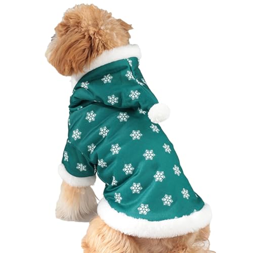 Weihnachtliche Hundemäntel aus Baumwolle für den Winter, dick gepolsterte Hundeweste für kaltes Wetter, winddichte und warme Hundekleidung, mit 101 g, M: 120 g, L: 143 g, XL: 181 g, perfekte von Ghjkldha
