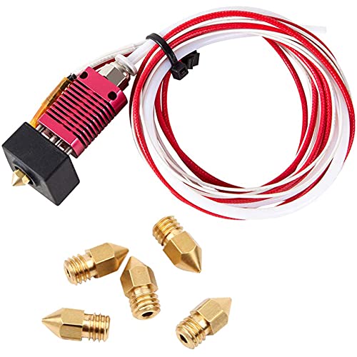 Extruder des Drucker 3D Zusammen Gebautes Kit des Heißen Endes Mk8 Für 3/3 Pro Mit Heiz Block, 1.75Mm, 0.4Mm Düse von Ghulumn