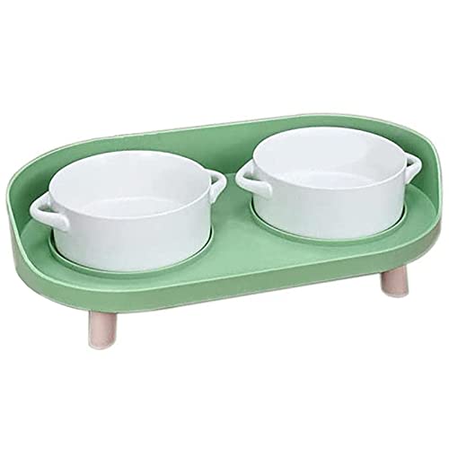 Ghulumn Hundenäpfe Hundenapf Futternapf Erhöhter Hund Wassernapf Ständer mit Design 5 Keramiknapf von Ghulumn