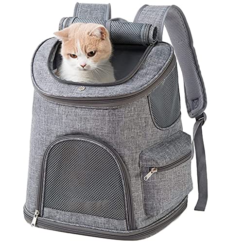 Ghulumn Pets Kleiner Hunderucksack – Rucksack von Fluggesellschaften zugelassen – Hunderucksack für kleine, Kaninchen, Grau von Ghulumn