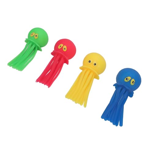 Ghzste 4PCS Octopus Ball Spielzeug, Luminous Stress Relief Sensorisches Kinderbad Spielzeug für Jungen Mädchen, Farbenfrohes Design, Sicherer Gummi mit Schwamm, 16 cm X 7 cm, Lustiger Ghzste 4PCS Octopus Ball Spielzeug, Luminous Stress Relief Sensorisches Kinderbad Spielzeug für Jungen Mädchen, Farbenfrohes Design, Sicherer Gummi mit Schwamm, 16 cm X 7 cm, Lustiger von Ghzste