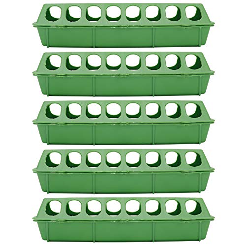 Ghzste 5Set Vogelfuttertrog, verdickter Vogelkäfig, hängender Futternapf, Box, Fütterungszubehör (Grün 300 * 125 * 80 (mm)) von Ghzste