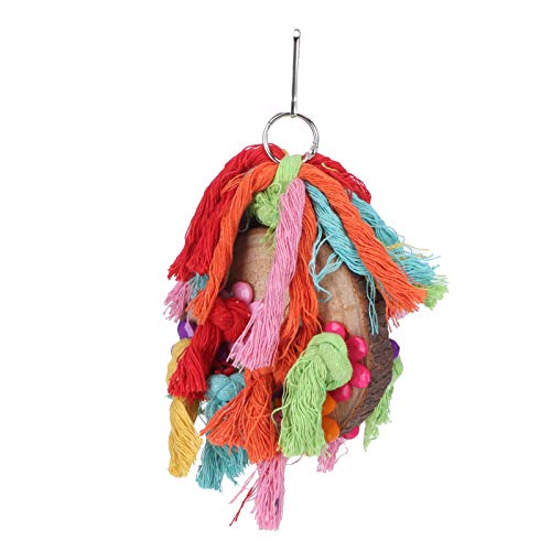 Ghzste Birds Chewing Biting Toy with Color Rope Cage Hanging Parrots Swing Accessory Tool von Ghzste