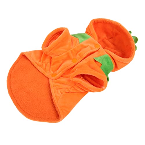 Ghzste Halloween-Kürbis-Hundekleidung, Süßes Warmes Hundekostüm für Mittelgroße und Große Hunde, Herbst und Winter (Orange) von Ghzste