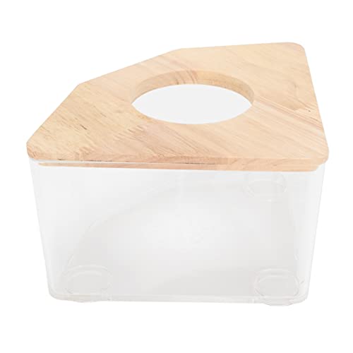 Ghzste Hamster-Sandbad-Box, Rechtwinkliger Ventilator, Wasserdichter Sandbad-Behälter mit Doppeltem Verwendungszweck für Kleine Tiere von Ghzste