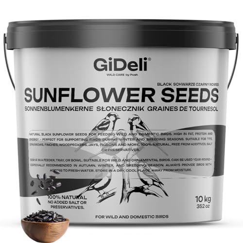 GiDeli Sonnenblumenkerne schwarz 10kg im Eimer Wildvogelfutter Vogelfutter für das Ganze Jahr Pferdefutter und Kleintierfutter GiDeli Sonnenblumenkerne schwarz 10kg im Eimer Wildvogelfutter Vogelfutter für das Ganze Jahr Pferdefutter und Kleintierfutter von GiDeli