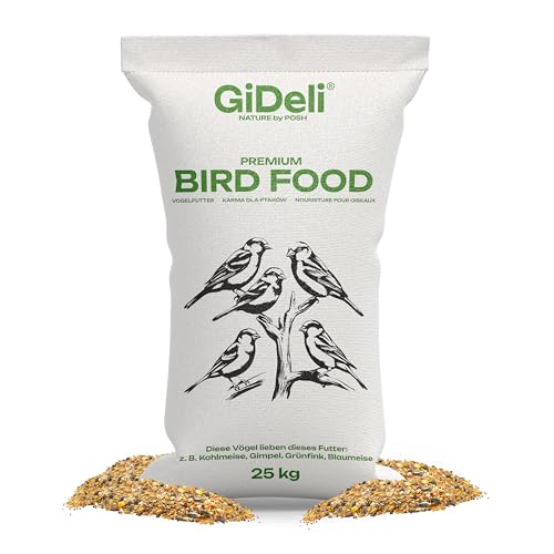 GiDeli Vogelfutter für Wildvögel ganzjährig 25 kg Wildvogelfutter erstklassige Zusammensetzung GiDeli Vogelfutter für Wildvögel ganzjährig 25 kg Wildvogelfutter erstklassige Zusammensetzung von GiDeli