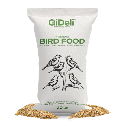 GiDeli Vogelfutter für Wildvögel ganzjährig 30 kg Wildvogelfutter erstklassige Zusammensetzung GiDeli Vogelfutter für Wildvögel ganzjährig 30 kg Wildvogelfutter erstklassige Zusammensetzung von GiDeli