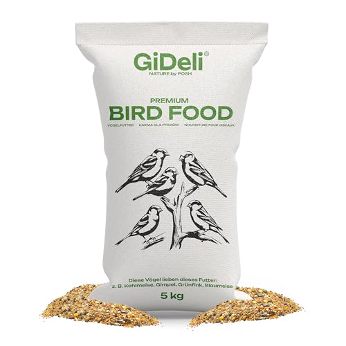 GiDeli Vogelfutter für Wildvögel ganzjährig 5 kg Wildvogelfutter erstklassige Zusammensetzung GiDeli Vogelfutter für Wildvögel ganzjährig 5 kg Wildvogelfutter erstklassige Zusammensetzung von GiDeli
