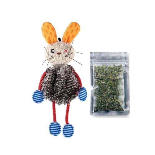 GiGwi, Catnip Interaktives Katzenspielzeug in Hasenform, wiederaufladbar mit Katzenminze, langlebig und bunt, ideal für das Wohlbefinden von Katzen, Einheitsgröße, nachfüllbares GiGwi, Catnip Interaktives Katzenspielzeug in Hasenform, wiederaufladbar mit Katzenminze, langlebig und bunt, ideal für das Wohlbefinden von Katzen, Einheitsgröße, nachfüllbares von GiGwi