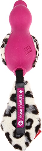 GiGwi Gummi-Ente Hundespielzeug 'Push to Mute' leise und quietschendes Spielzeug interaktiv mit Plüschschwanz - Rosa GiGwi Gummi-Ente Hundespielzeug 'Push to Mute' leise und quietschendes Spielzeug interaktiv mit Plüschschwanz - Rosa von GiGwi