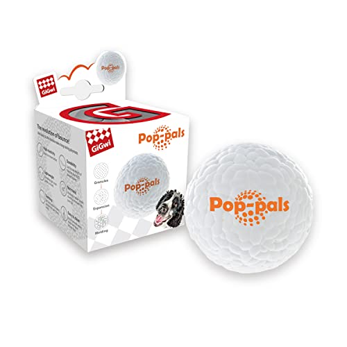 GiGwi Hunde-Ball Pop-pals, aus E-TPU (Infinergy), extrem elastisch und Widerstandsfähig, hält extremen Bedingungen Stand, springt gut, zahnschonend und langlebig, sehr gut für Ballschleuder von GiGwi