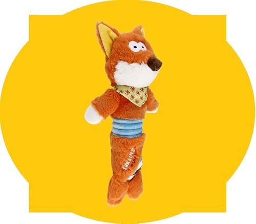 GiGwi Hundespielzeug, Plüschspielzeug für Hunde, süßes quietschendes Hundespielzeug, zum Spielen und Kuscheln, 30 cm (Fuchs) von GiGwi