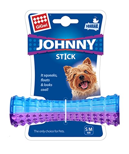 GiGwi Johnny Stick Quietschendes Hundespielzeug, Größe S/M, Blau / Violett von GiGwi