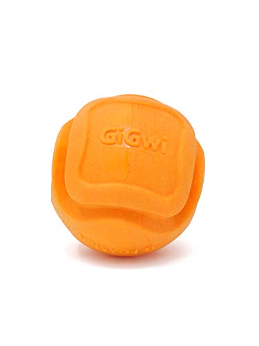 GiGwi Foamer Gummiball für Hunde, weich, schwimmend, langlebig, TPR, Orange von GiGwi
