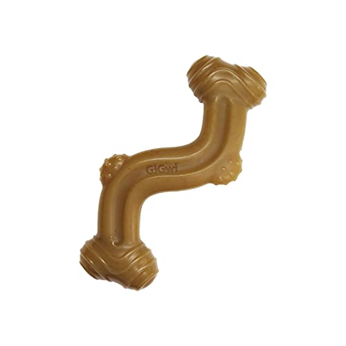 Gigwi Dog Toys Nylon Bone Chicken Flavour with Special S Shape for Easy Holding and Chewing, Durable and Strong, Safe and Non-Toxic, Perfect for Your Dogs Oral Health, Size Medium von GiGwi