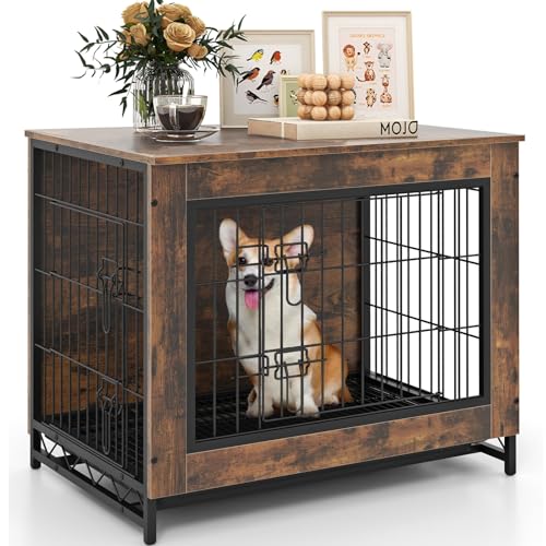 Giantex Hundekäfig-Möbel - 68,6 cm L Hundehütte Beistelltisch mit Doppeltüren & abnehmbarer ausziehbarer Ablage, linke oder rechte Seitentür, moderner Hundekäfig Haustierhaus Beistelltisch für kleine Giantex Hundekäfig-Möbel - 68,6 cm L Hundehütte Beistelltisch mit Doppeltüren & abnehmbarer ausziehbarer Ablage, linke oder rechte Seitentür, moderner Hundekäfig Haustierhaus Beistelltisch für kleine von Giantex